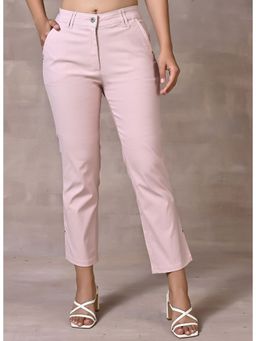 Lakshita - Pink Plain Regular Capri