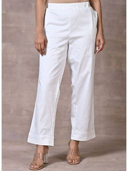Lakshita - White Relaxed Fit Palazzo