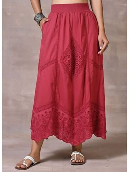 Lakshita - Red Cotton Skirt