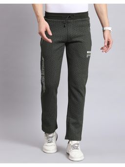 Monte Carlo - Olive Self Design Regular Fit Trackpant