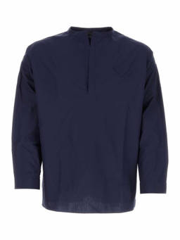 PRADA - Navy Blue Poplin Oversize Shirt (M)
