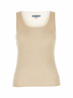 PRADA - Sand Cotton Tank Top (XS)