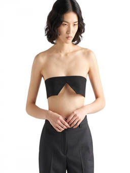 PRADA - Grey Solid Tube Top (M)
