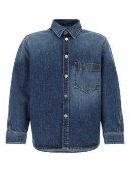 Givenchy - Dark Blue Solid Denim Shirt