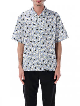PRADA - White Floral Print Shirt (L)