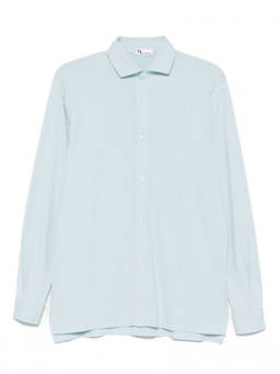 Doppia - Light Blue Long Sleeves Cotton Shirt (2XL)