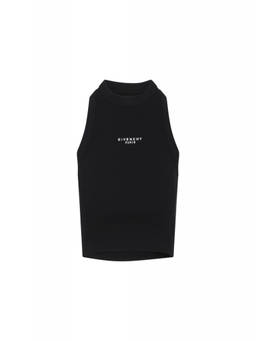 Givenchy - Black Logo Round Neck Top