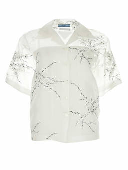 PRADA - White Silk See-Through Shirt (S)