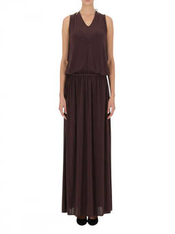 Lemaire - Brown V Neck Maxi Dress