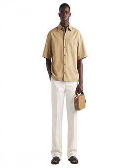 PRADA - Beige Leather Shirt (M)