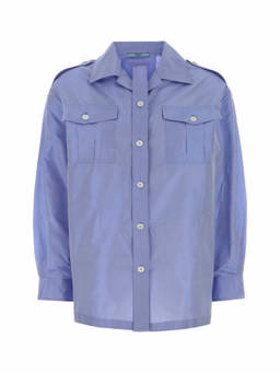 PRADA - Light Blue Relaxed Solid Shirt