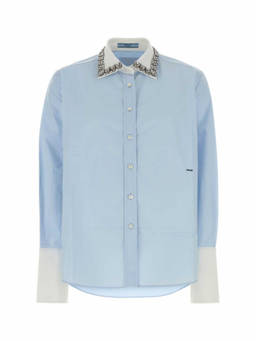PRADA - Light Blue Regular Embellished Shirt (S)