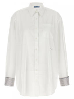 PRADA - White Oversized Solid Shirt (M)