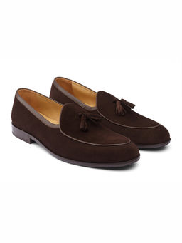 DABLR SHOES - Petersburg Chocolate Brown Suede Leather Shoes