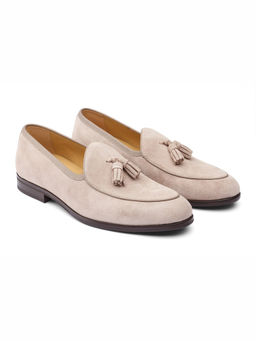 DABLR SHOES - Petersburg Cream Suede Leather Shoes