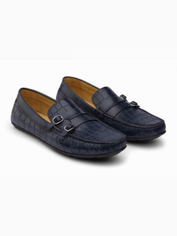 DABLR SHOES - Prague Blue Leather Shoes