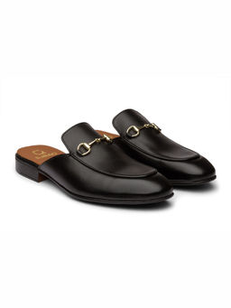 DABLR SHOES - Sush Mule Black Leather Shoes