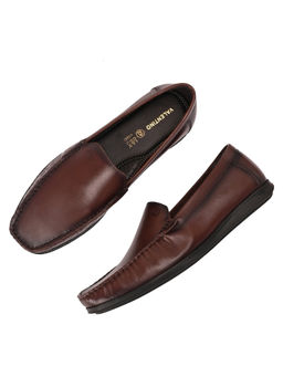 Valentino - Men Premium Leather Brown Slip On Loafer