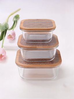 UMAI - Borosilicate Food Container - Square Blue Pottery