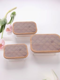 UMAI - Borosilicate Food Container - Rectangle Blue Pottery