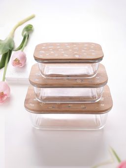 UMAI - Borosilicate Food Container - Rectangle Happy Dance