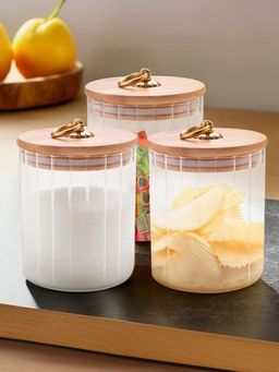 UMAI - Borosilicate Jar with Wooden Lid and Metal Loop 530ml