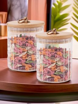 UMAI - Borosilicate Jar with Wooden Lid and Metal Loop 530ml