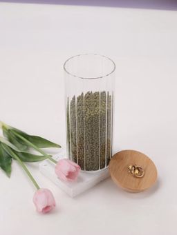 UMAI - Borosilicate Jar with Wooden Lid and Metal Loop 1125ml