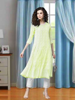 ADA - Green Embroidered Kurta (XS) (A411142)