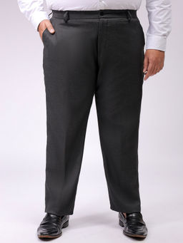 Hardsoda - Grey Self Design Trouser