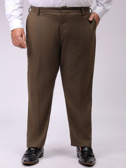 Hardsoda - Brown Self Design Trouser