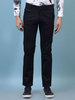 CRIMSOUNE CLUB - Men Black Straight Trouser