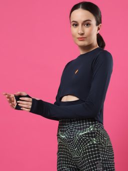 RIGO - Women Blue Polyester Solid Slim Fit Top