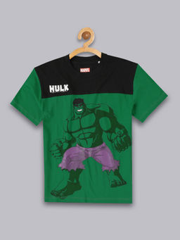 Kidsville - Hulk Printed Green T-shirt For Boys