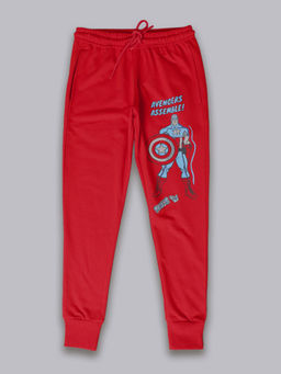Kidsville - Captain America Printed Red Jogger For Boys