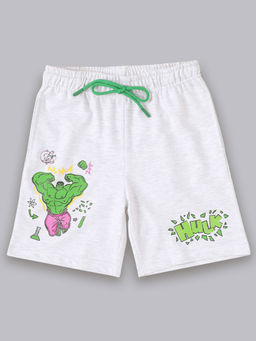 Kidsville - Hulk Printed Grey Shorts For Boys