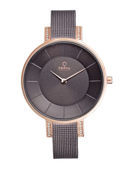 Obaku - Lun Walnut V158LEVNMN Brown Dial Quartz Watch For Women