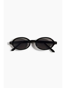 H&M - Men Black Oval Sunglasses