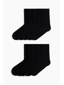 H&M - Men Black 5-Pack Socks With Lycra®