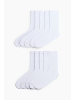 H&M - Men White 10-Pack Socks