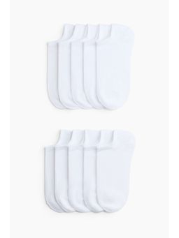 H&M - Men White 10-Pack Trainer Socks