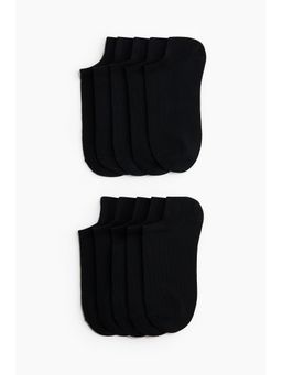 H&M - Men Black 10-Pack Trainer Socks