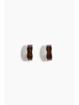 H&M - Men Brown Hoop Earrings