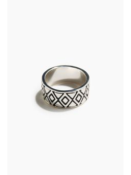 H&M - Men Silver Patterned Ring
