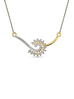 DISHIS - 22k BIS Hallmark Yellow Gold and Diamond Tanmaniya Pendant
