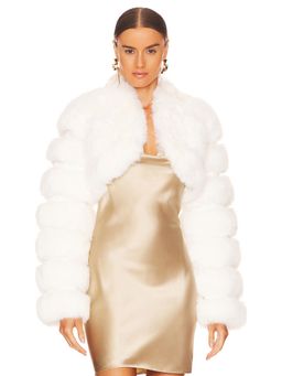 Adrienne Landau - Faux Fox Fur Short Jacket