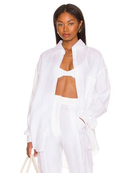 AEXAE - Linen Woven Shirt White