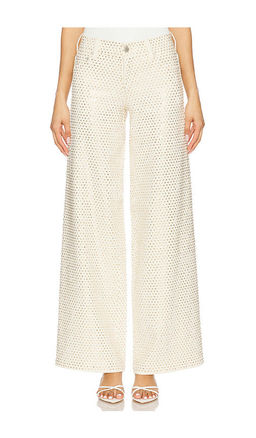 Alice + Olivia - Trish Low Rise Embellished Baggy Jean