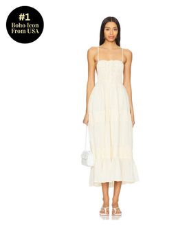 Free People - x free-est Taking Sides Maxi Dress In Wet Plaster
