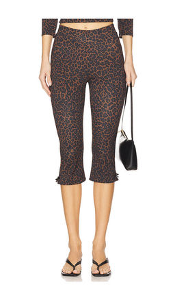 GUIZIO - x REVOVLE Caria Capri Printed Mesh Pants